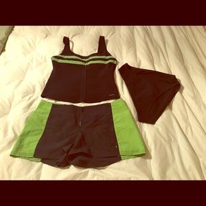 “ Nautical” 3 piece swimsuit size woman’s 12/M